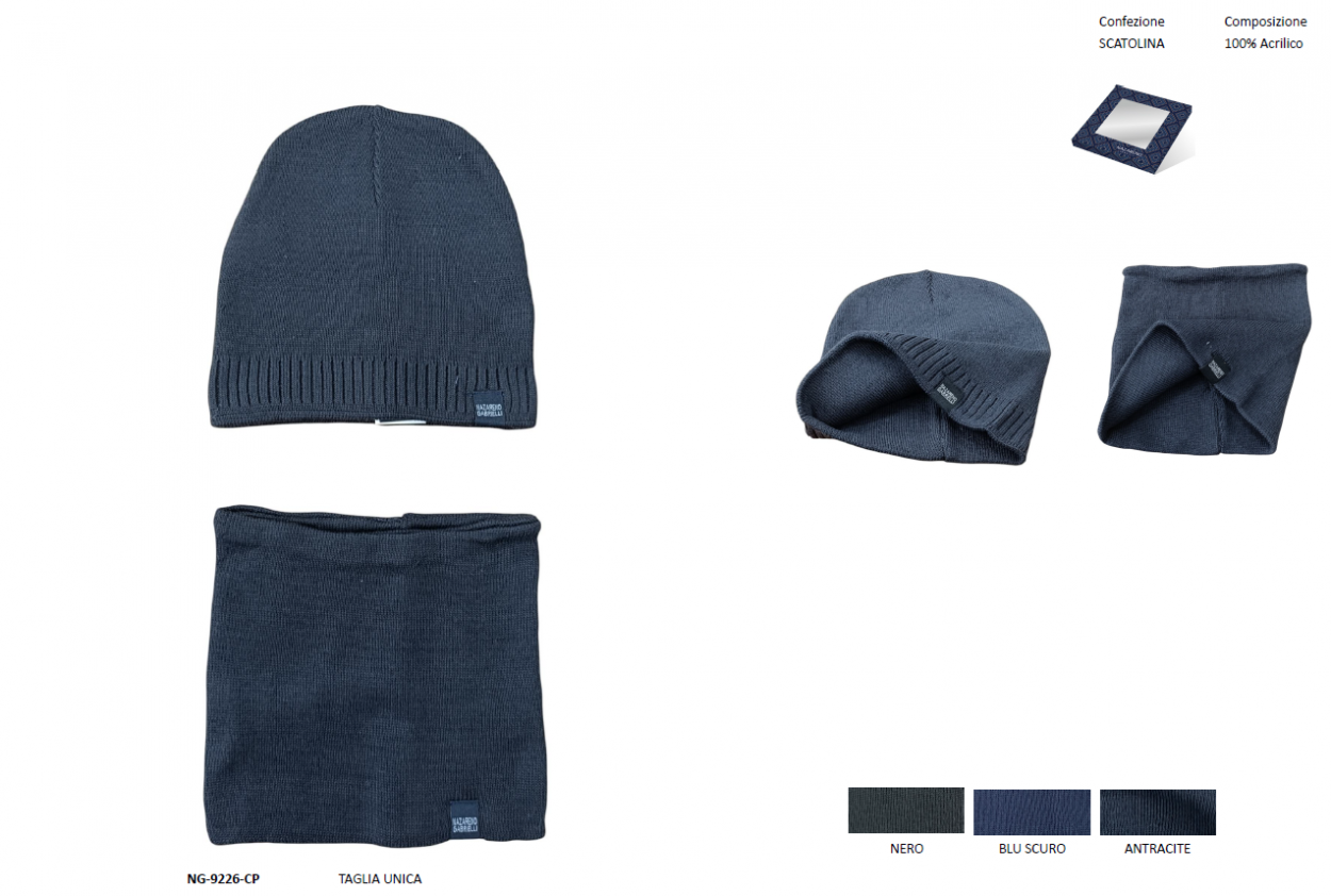 NG9226SET BERRETTO UOMO 55434
