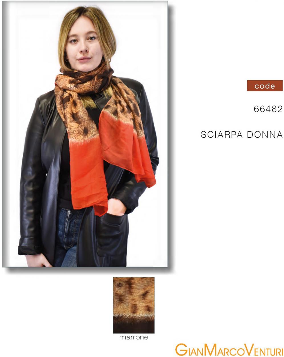 SCIARPA DONNA MARRONE 66482MARR 41100