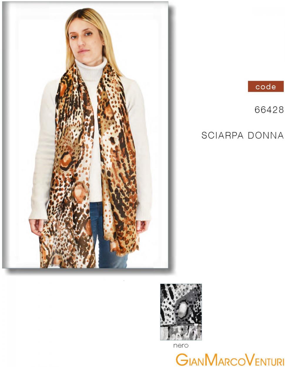 SCIARPA DONNA NERO 66428N 41100