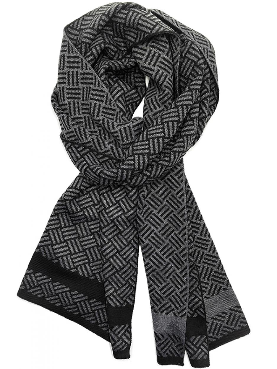 LB25W262-20 SC JAQ INTRECCIO NERO 30x180cm 55392