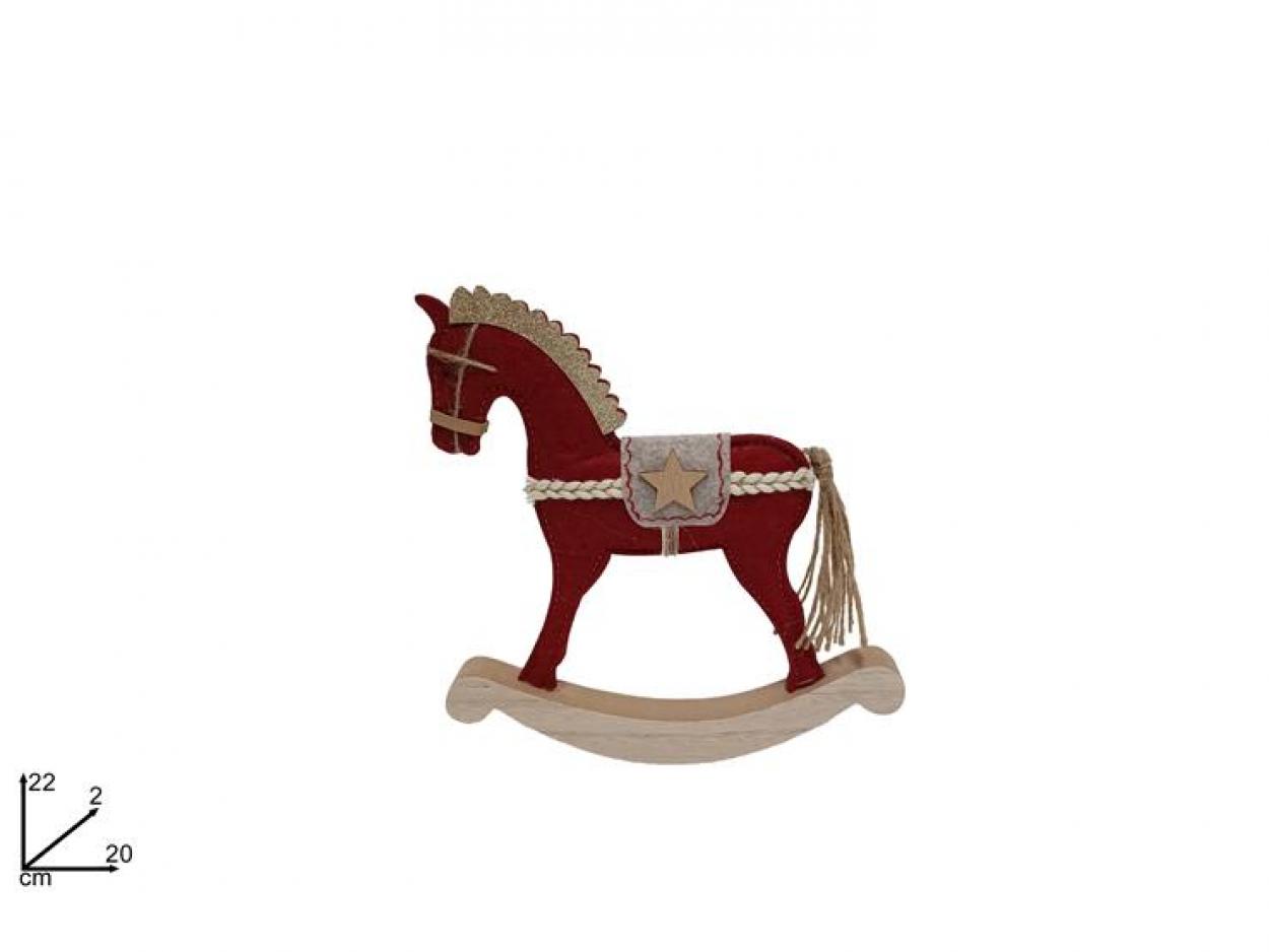 CAVALLO A DONDOLO FELTRO 22cm 261096 40617