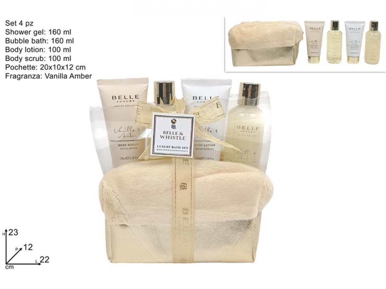 CONFEZIONE REGALO BEAUTY CON SET 4pz LINEA CORPO ORO 341750 40649