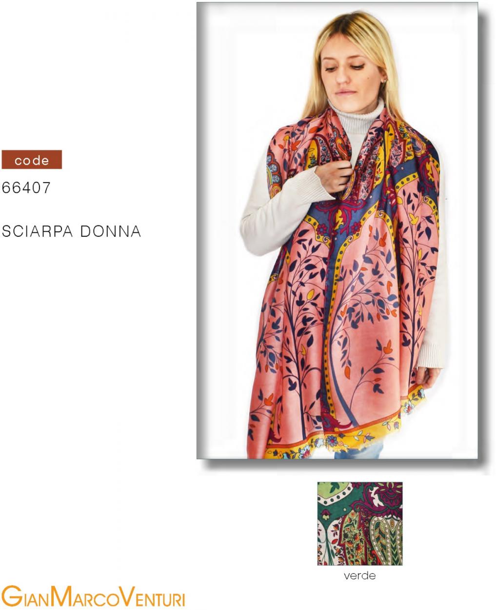 SCIARPA DONNA VERDE 66407VE 41100