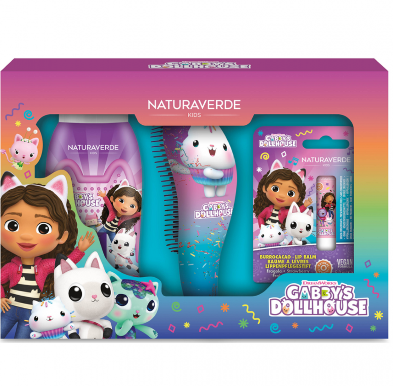 GABBY DOLLHOUSE GIFTSET BAGNOSCHIUMA 250ml+LIP BALM 5ml+SPAZZ. 141879 41456