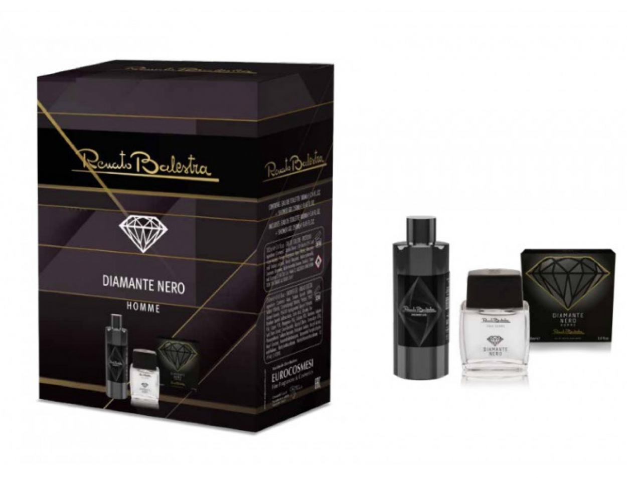 GA2095403 RENATO BALESTRA DIAMANTE NERO HOMME EDP 100ml + SHOWER GEL 250ml 41454