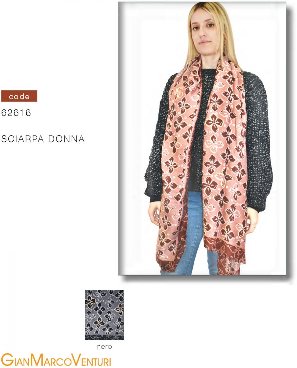 SCIARPA DONNA NERO 62616N 41100