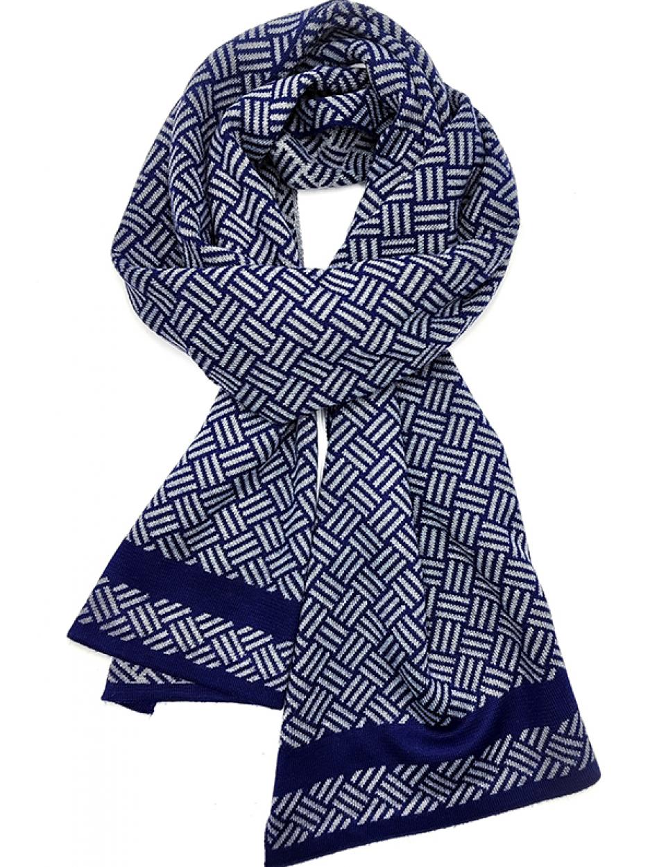 LB25W262-14 SC JAQ INTRECCIO BLU 30x180cm 55392