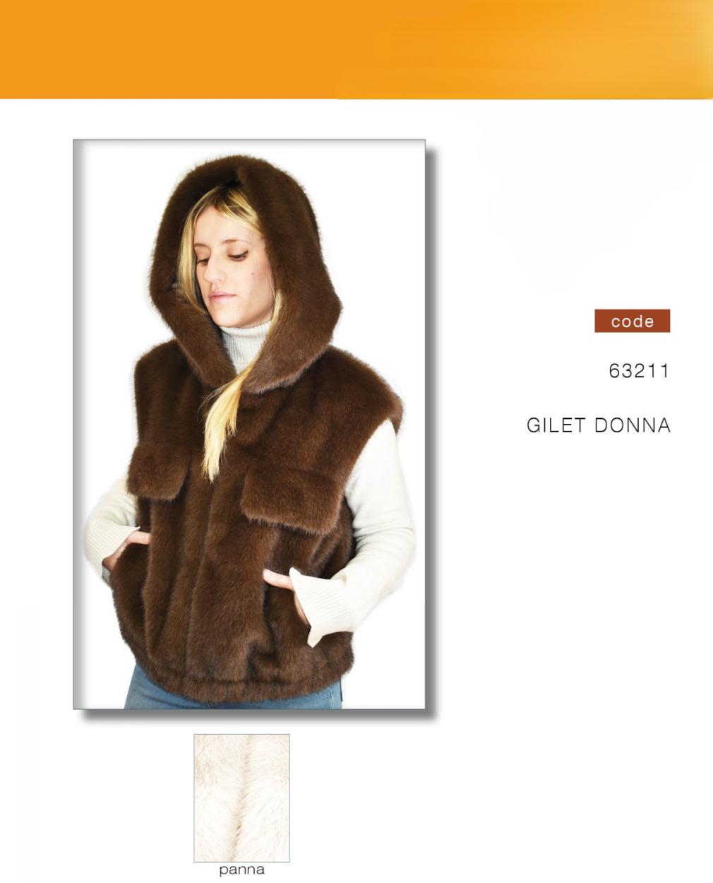 63211PAN GIACCA CON PELO PANNA 41100