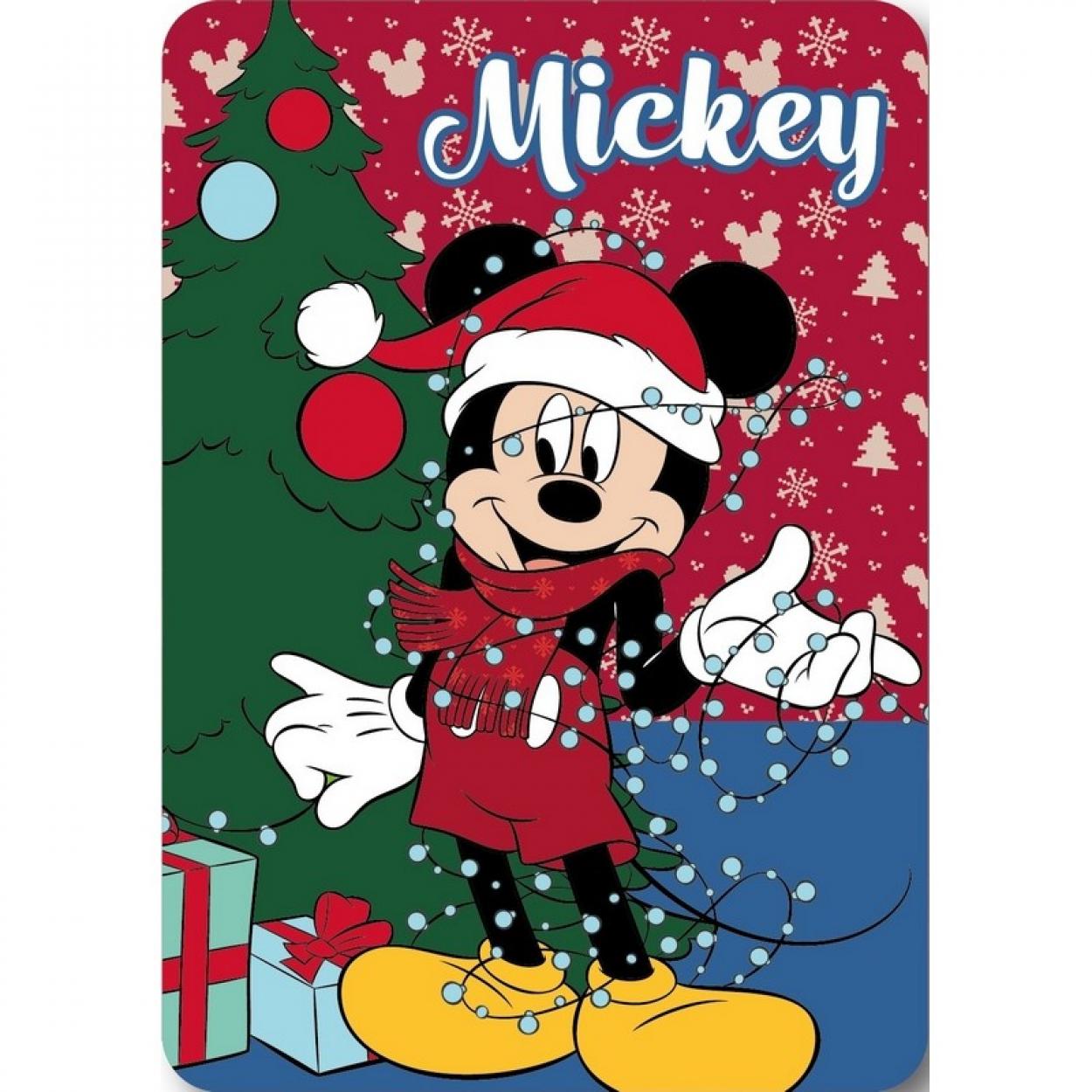 MIC36-5438 MICKEY CHRISTMAS BLANKET POLAR FLEECE 100x140cm 55354