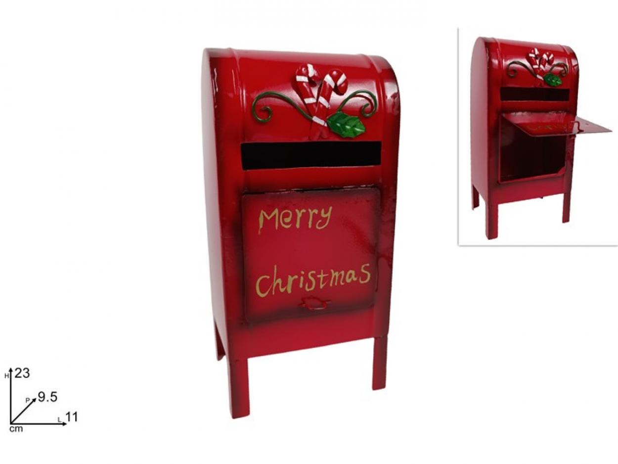 CASSETTA POSTALE 23cm IN LATTA DECORATA 352336 40649