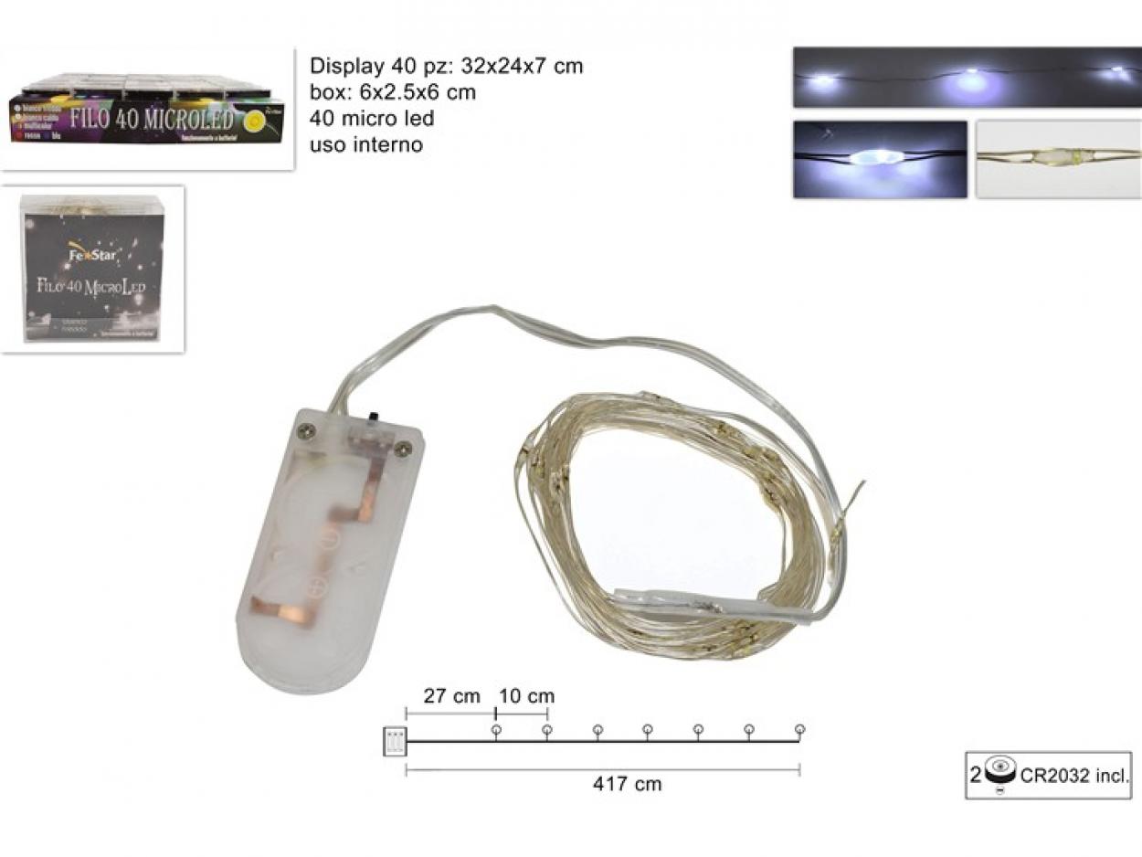 FILO 40 MICRO LED BIANCO FREDDO 092775 40649