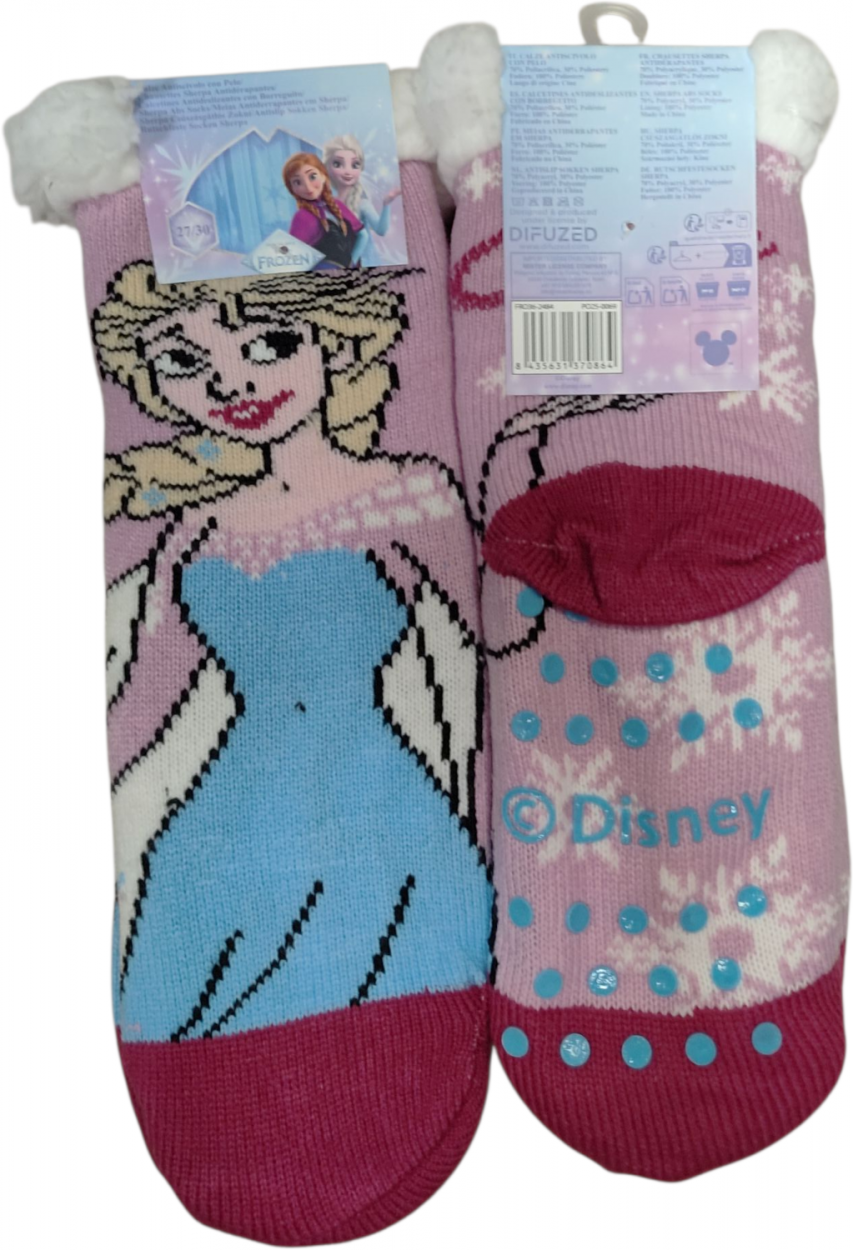 FRO36-2484 FROZEN ABS FLEECE SOCKS 55354