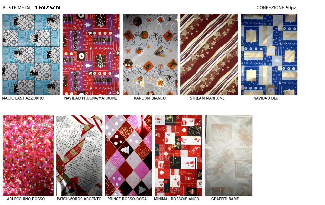 SACCHETTI METALLIC 15x25 50pz IN BASE ALLA DISPONIBILITA' 001806 842