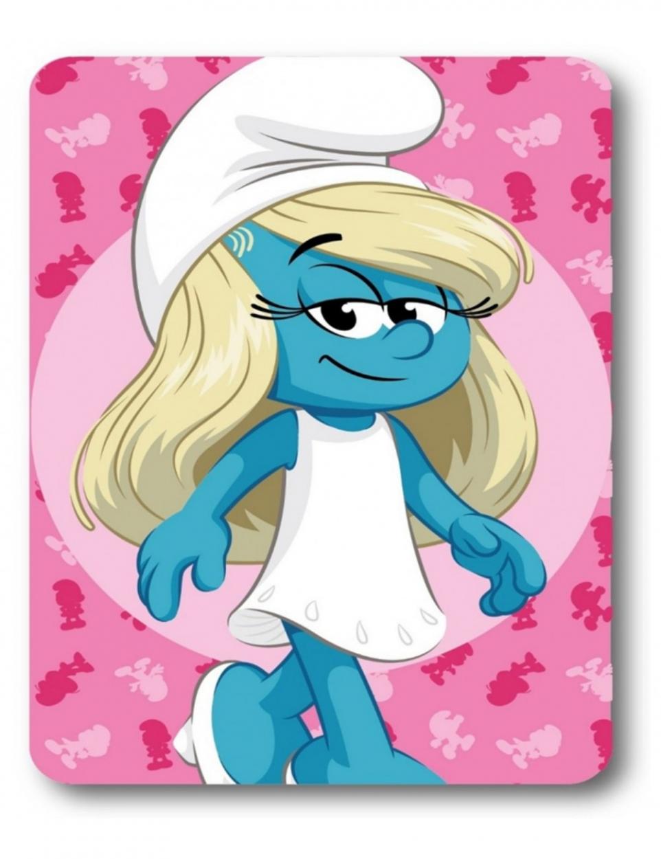 SMR36-2712 SMURFS GIRL BLANKET POLAR FLEECE 100x140cm 55354