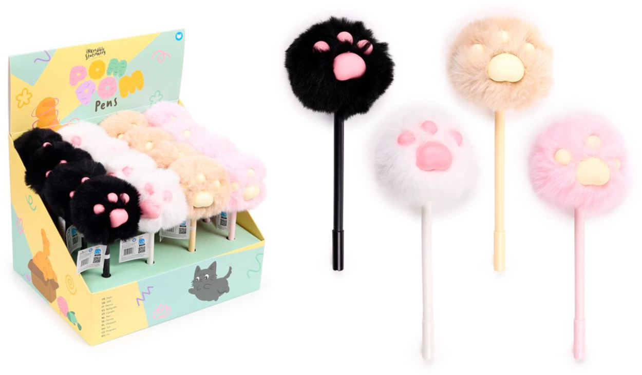 PEN329 PENNA CON TOPPER POMPON PELUCHE 41273