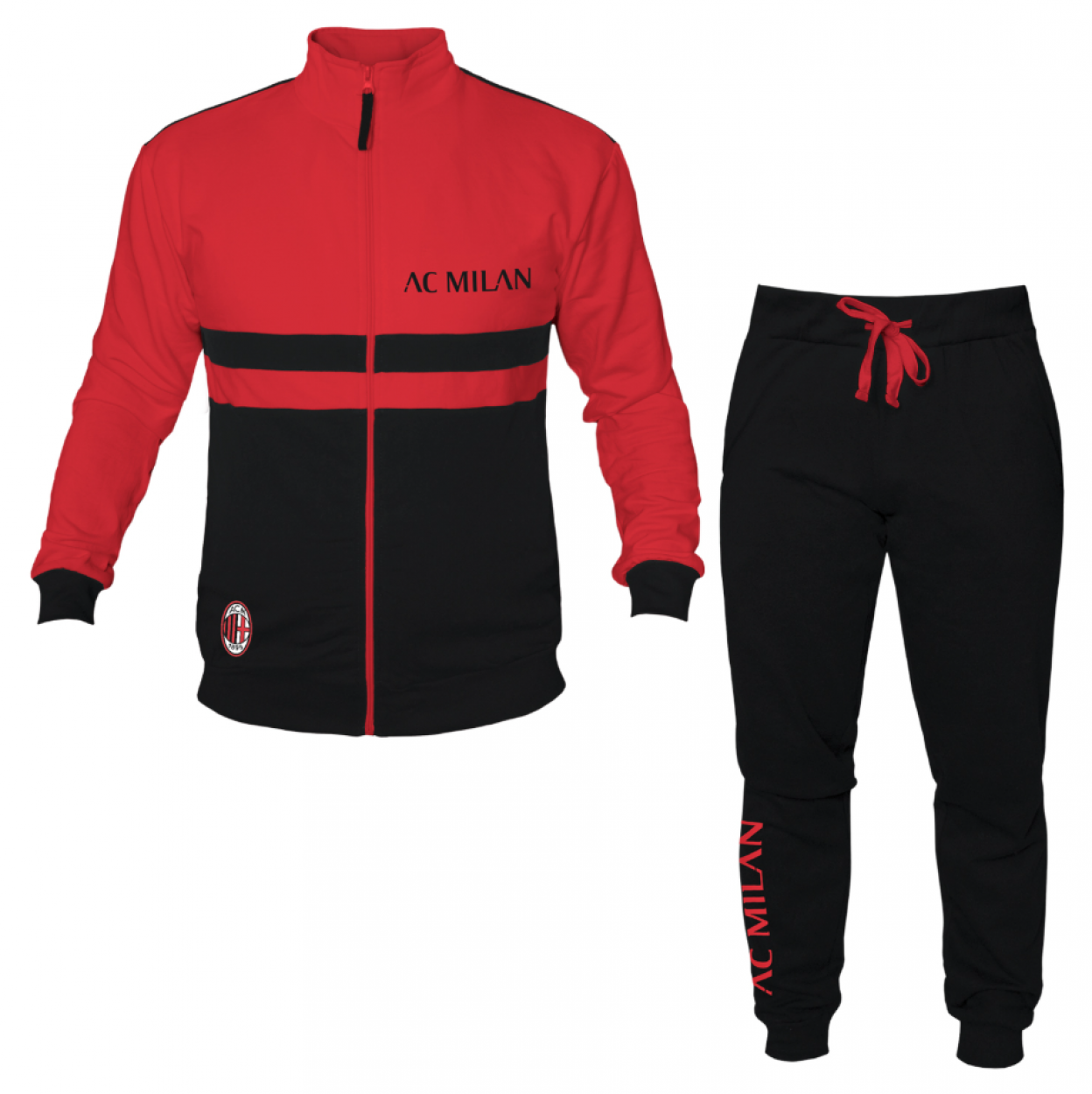 PIGMF101090 TUTA CASA FELPATA RIGATA ADULTO MILAN 40703