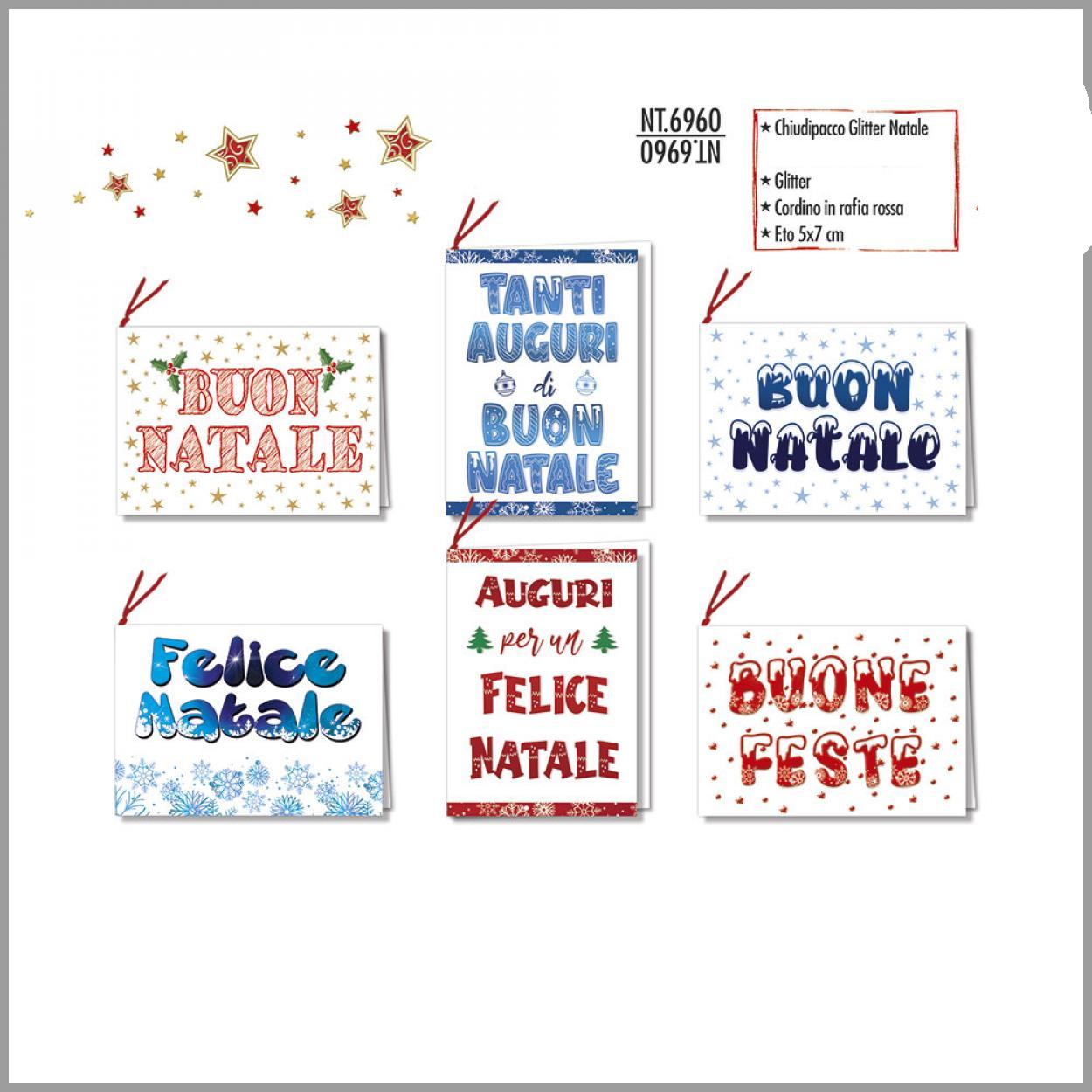 NT6960 CHIUDIPACCO DI NATALE LETTERING GLITTER 40631