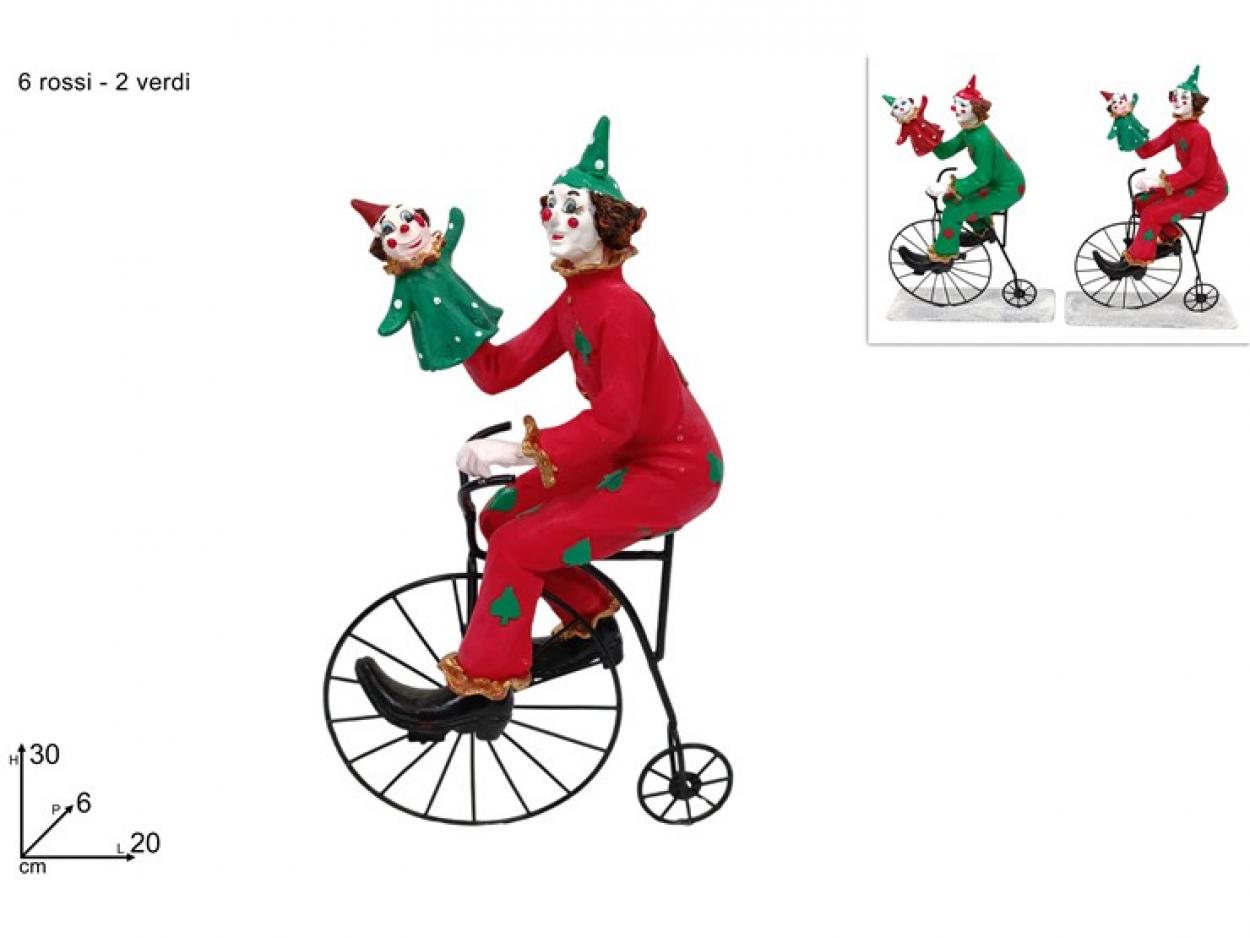 CLOWN CON BICICLETTA 30cm 375922 40649
