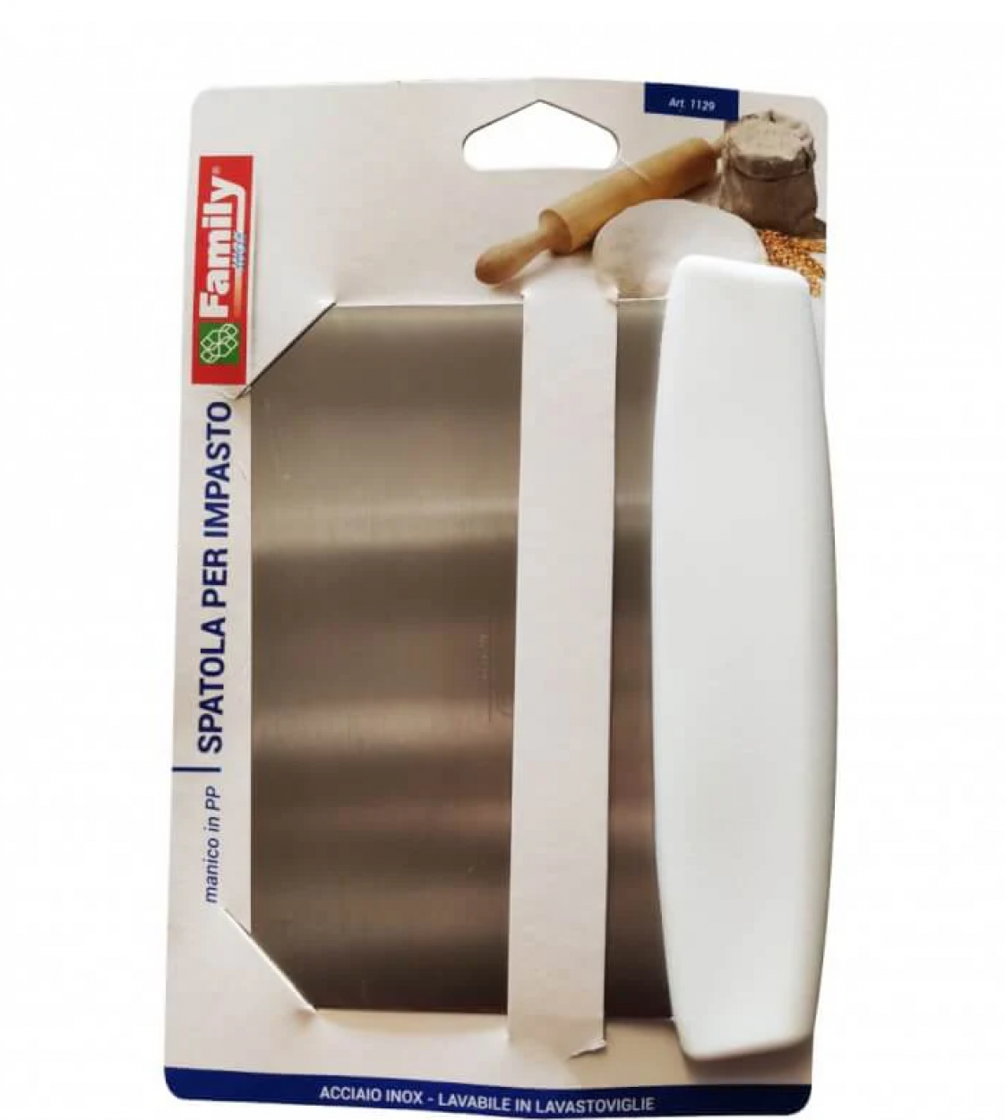 SPATOLA PER IMPASTO INOX MANICO IN PP LINEA FAMILY 1129 40071
