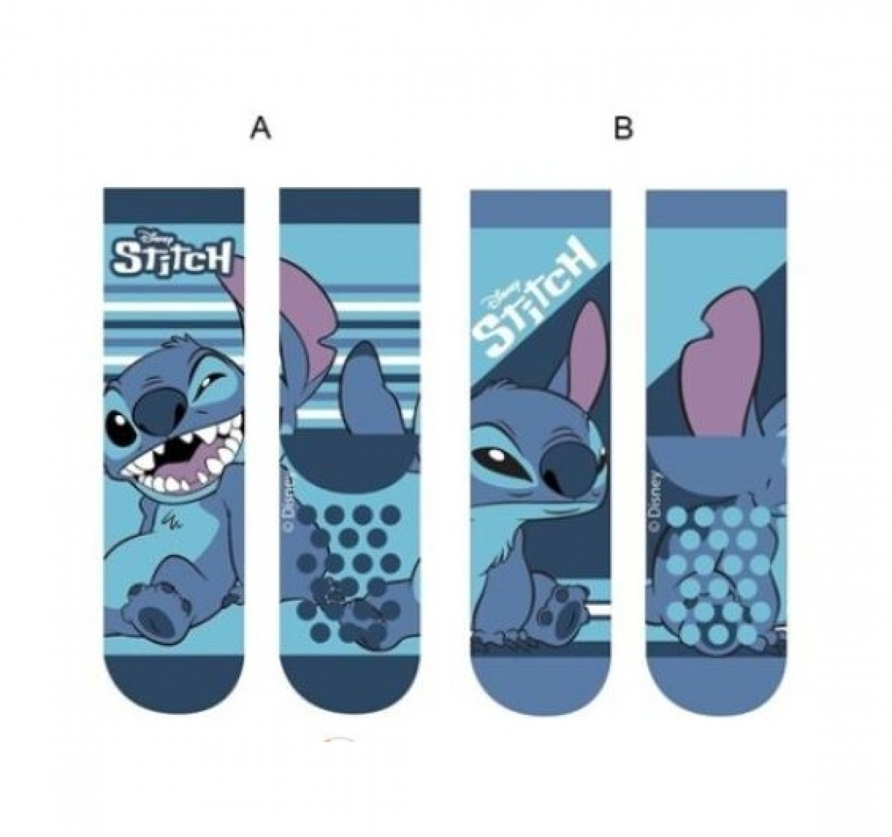 LIL24-2217 STITCH BOY ABS SOCKS BI PACK 55354