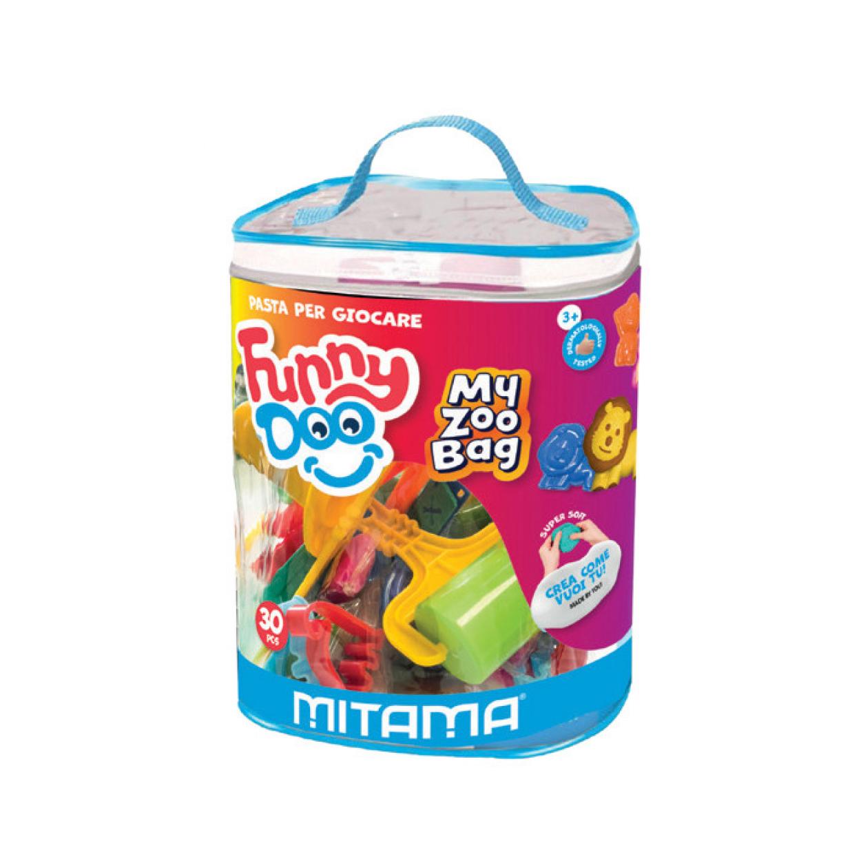 FUNNY DOO SACCA IN PVC CON ZIP 30pz MY ZOO BAG MITAMA PASTA D 63854 41434
