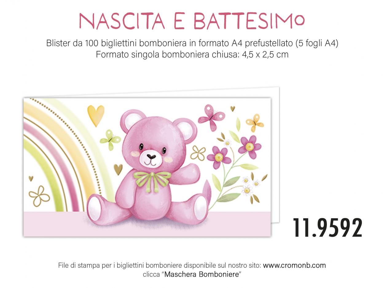 CONFEZIONE DA 100 BOMBONIERE NASCITA 119592 40631