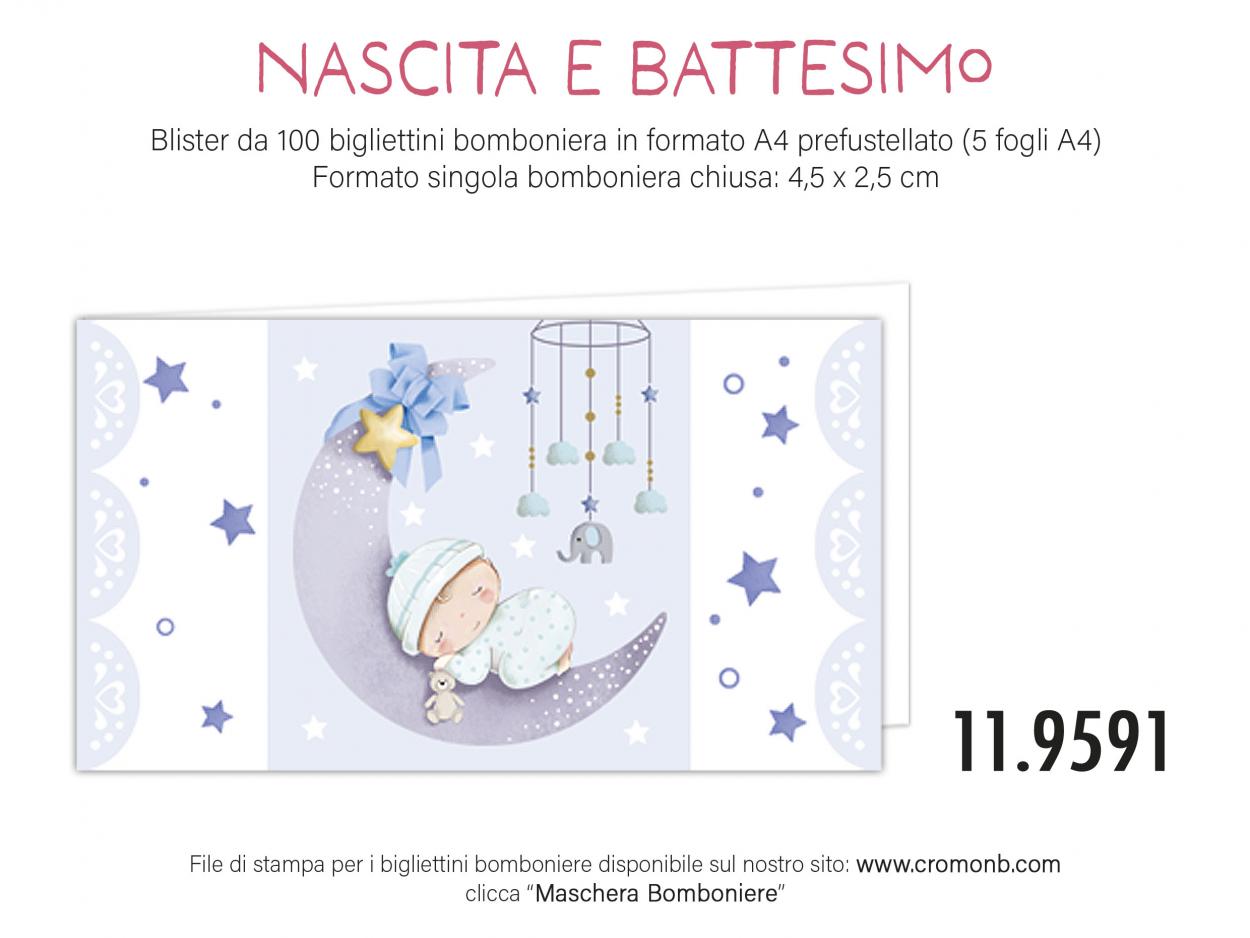 CONFEZIONE DA 100 BOMBONIERE NASCITA 119591 40631