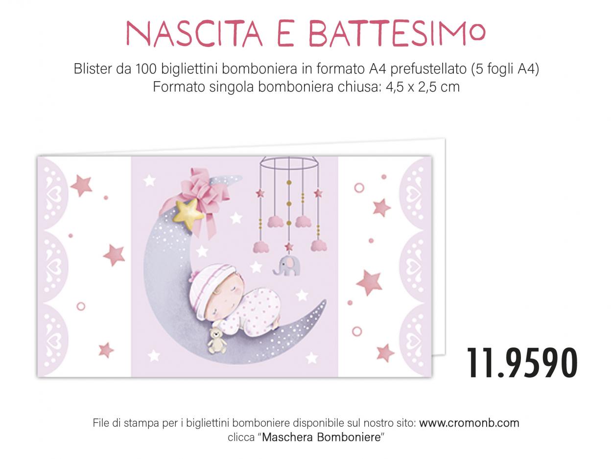 CONFEZIONE DA 100 BOMBONIERE NASCITA 119590 40631