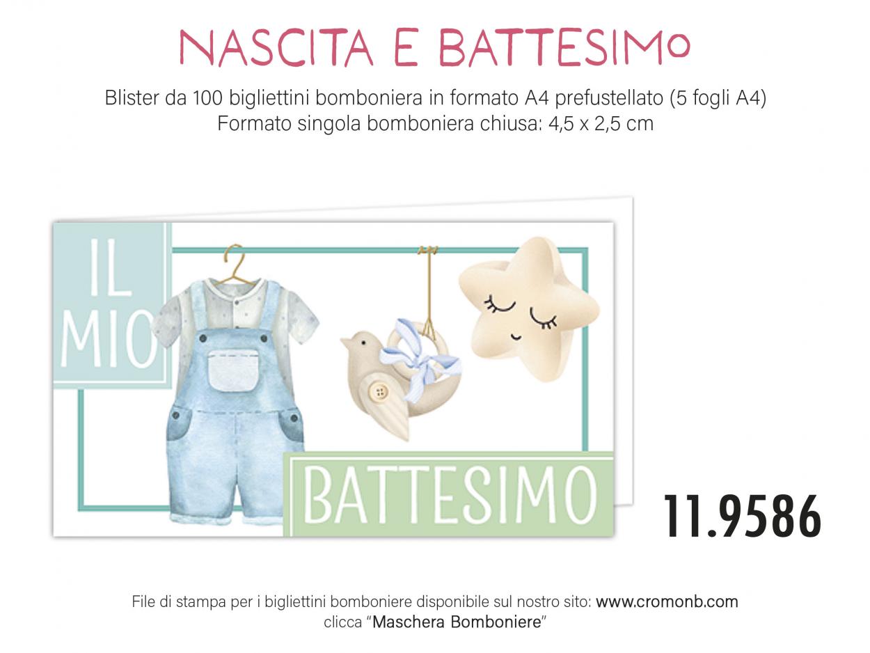 CONFEZIONE DA 100 BOMBONIERE BATTESIMO 119586 40631