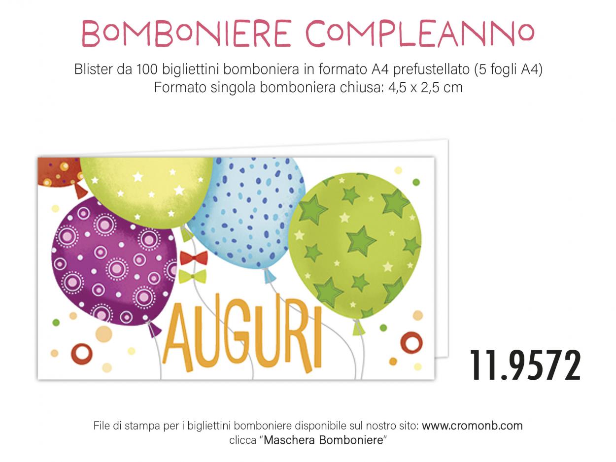 CONFEZIONE DA 100 BOMBONIERE COMPLEANNO 119572 40631