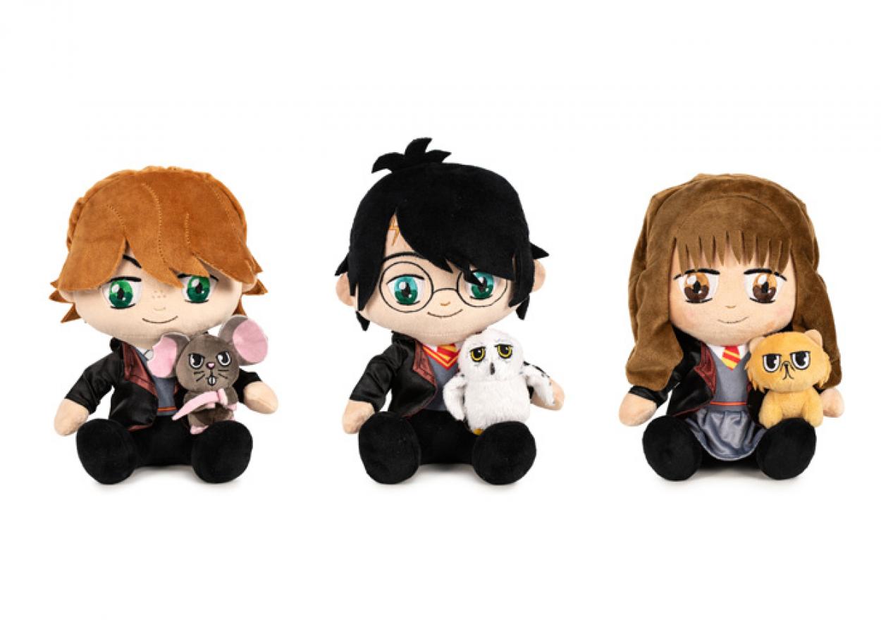 (MIS 3+) HARRY POTTER PERSONAGGI SEDUTI CON ANIMALI PELUCHE 25cm 760025454 41115