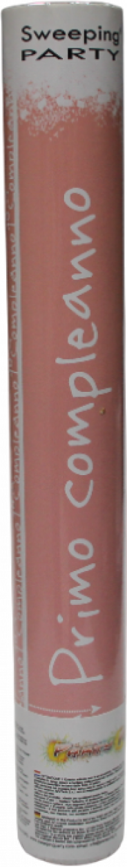 TUBO SPARACORIANDOLI 1 COMPLEANNO ROSA 2697 950