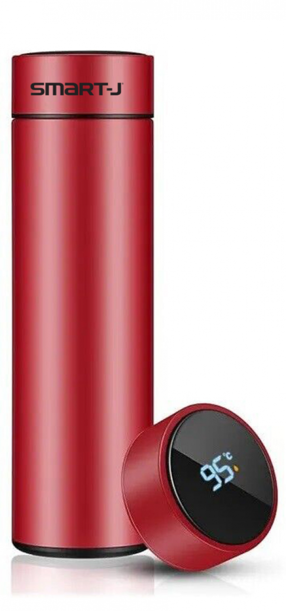 BORRACCIA CON TERMOMETRO 500ml ROSSA 53573