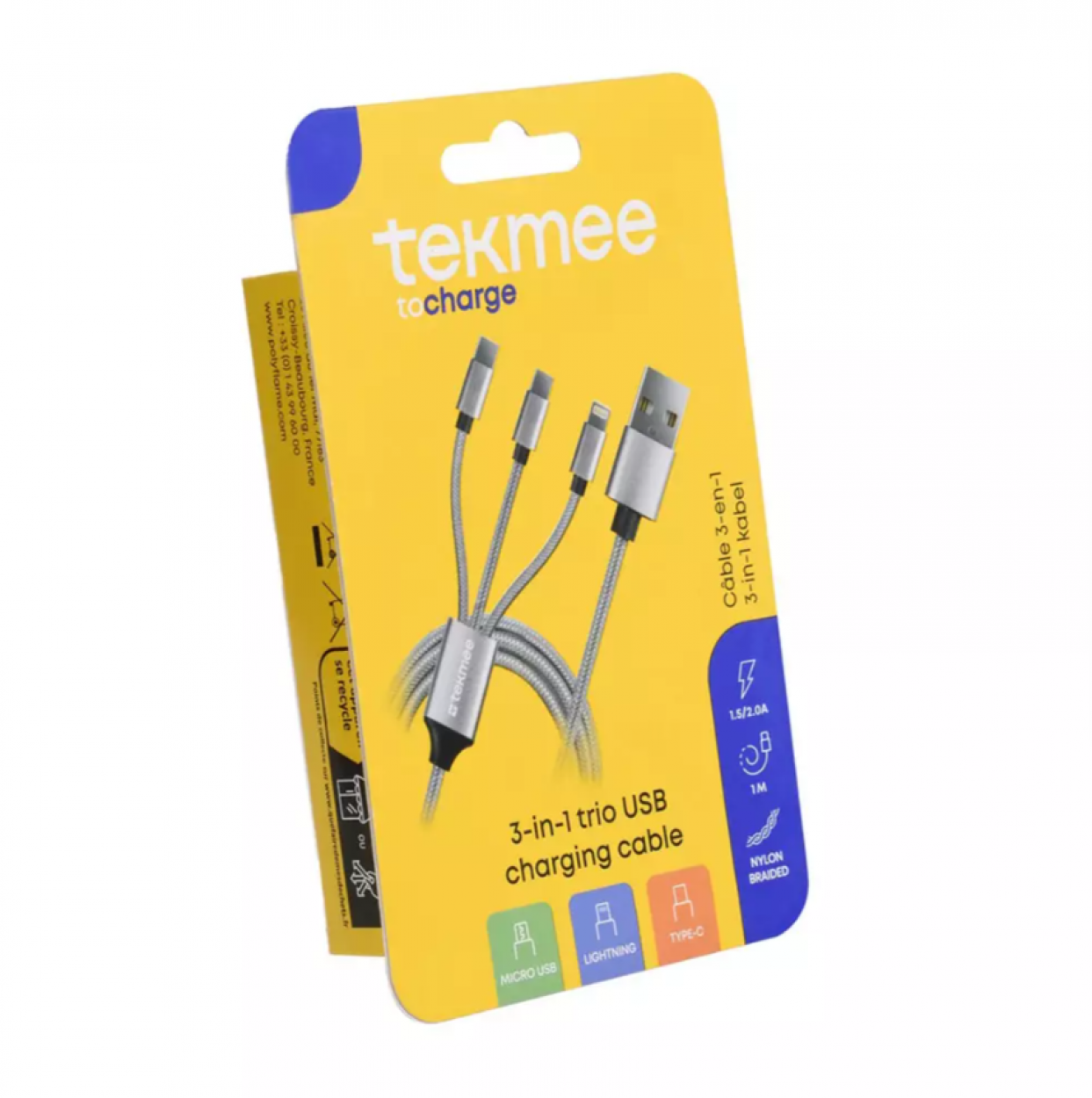 TEKMEE 1M TRIO NYLON BRAIDED C 40430087 41187