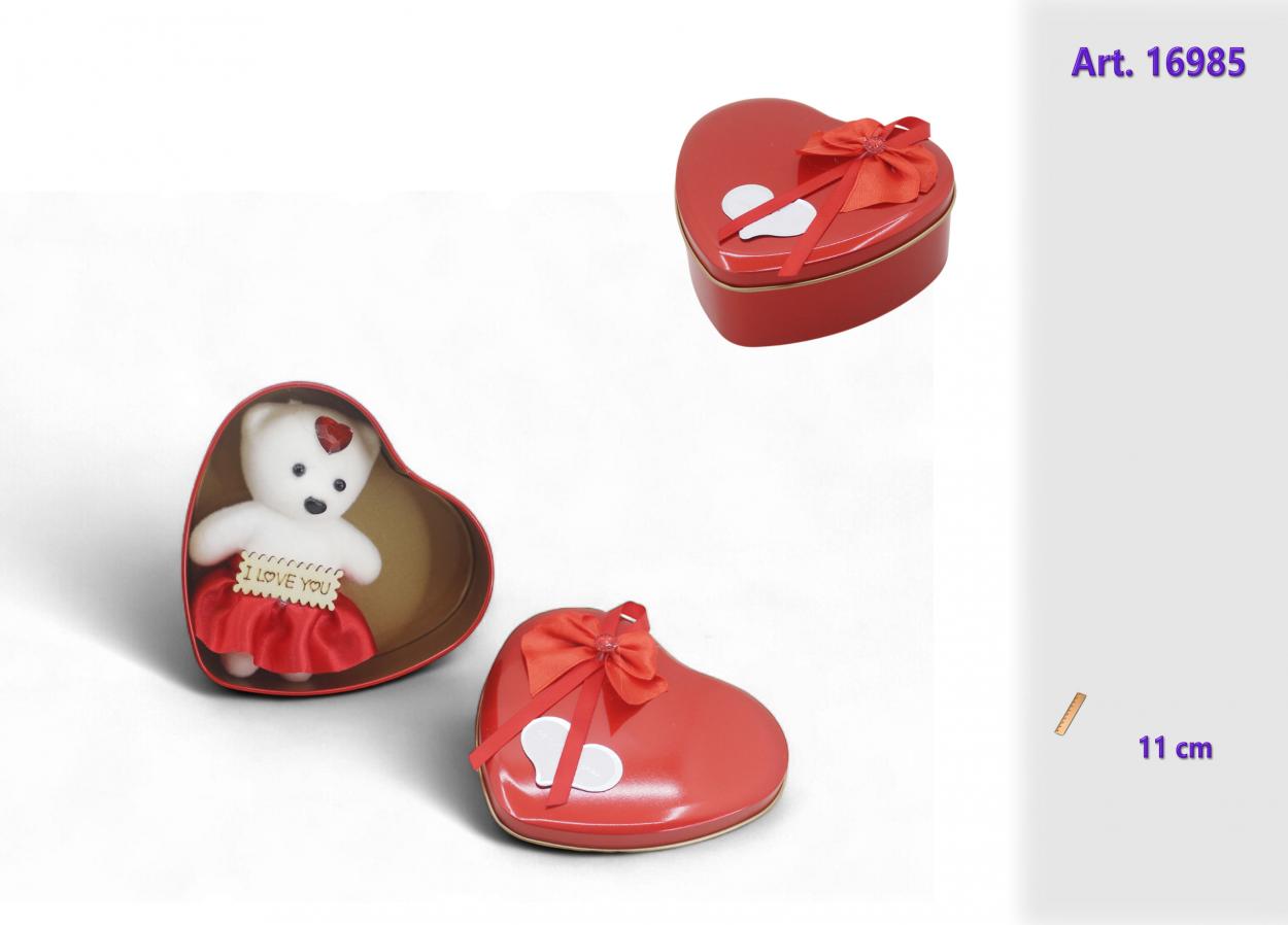 CUORE METALLO CON ORSETTO 016985 52548