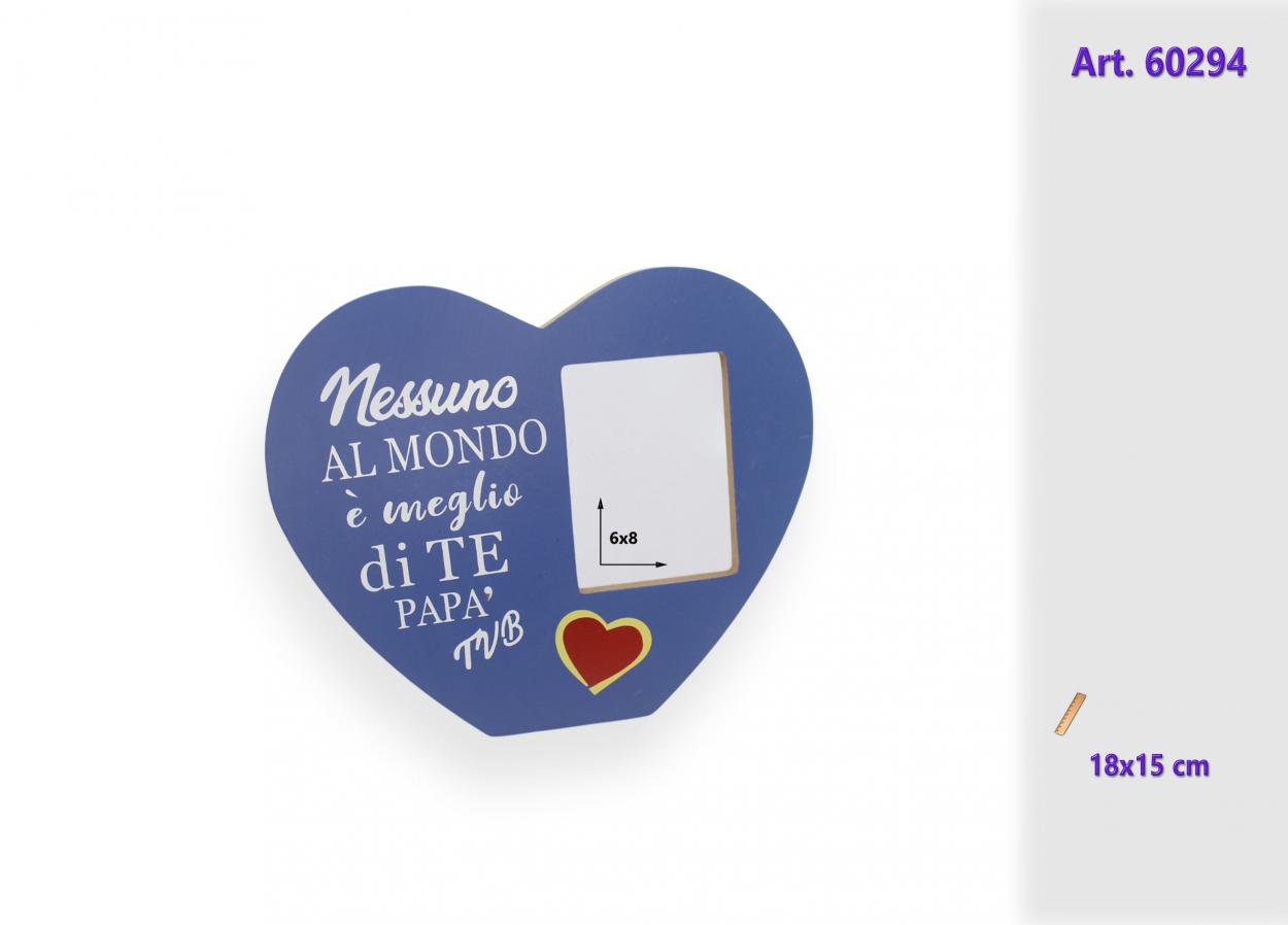 PORTAFOTO E SCRITTA LEGNO PER FESTA PAPA' 160294 52548