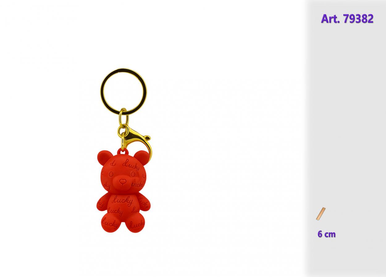 PORTACHIAVI ORSETTO RESINA ROSSO 979382 52548