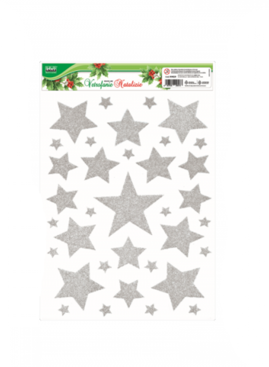 VETROFANIE ASSORTITE STELLE NATALIZIE 80829 41290