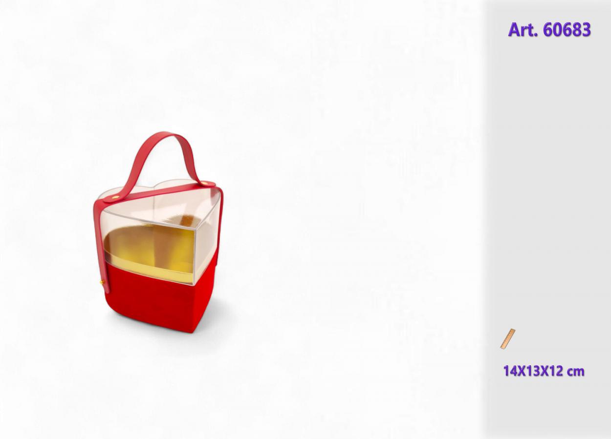 SCATOLA PLASTICA E TESSUTO ROSSO 160683 52548