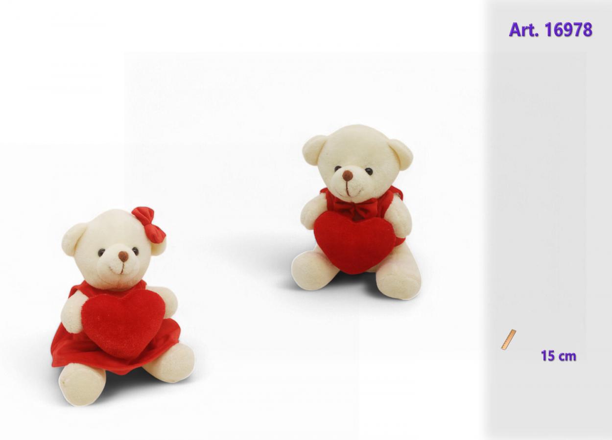 ORSETTO PELUCHE CON CUORE 016978 52548