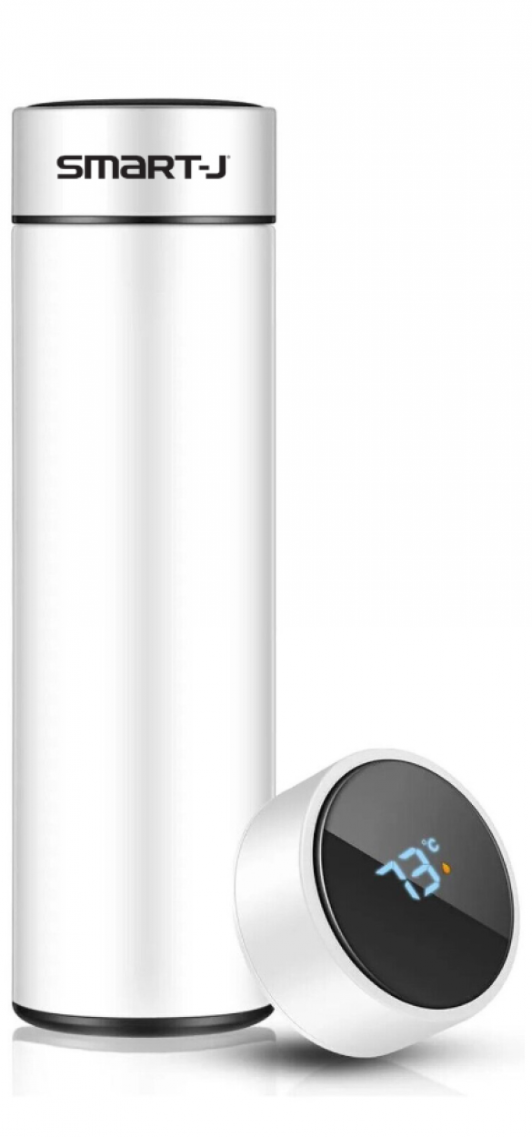 BORRACCIA CON TERMOMETRO 500ml BIANCA 53573