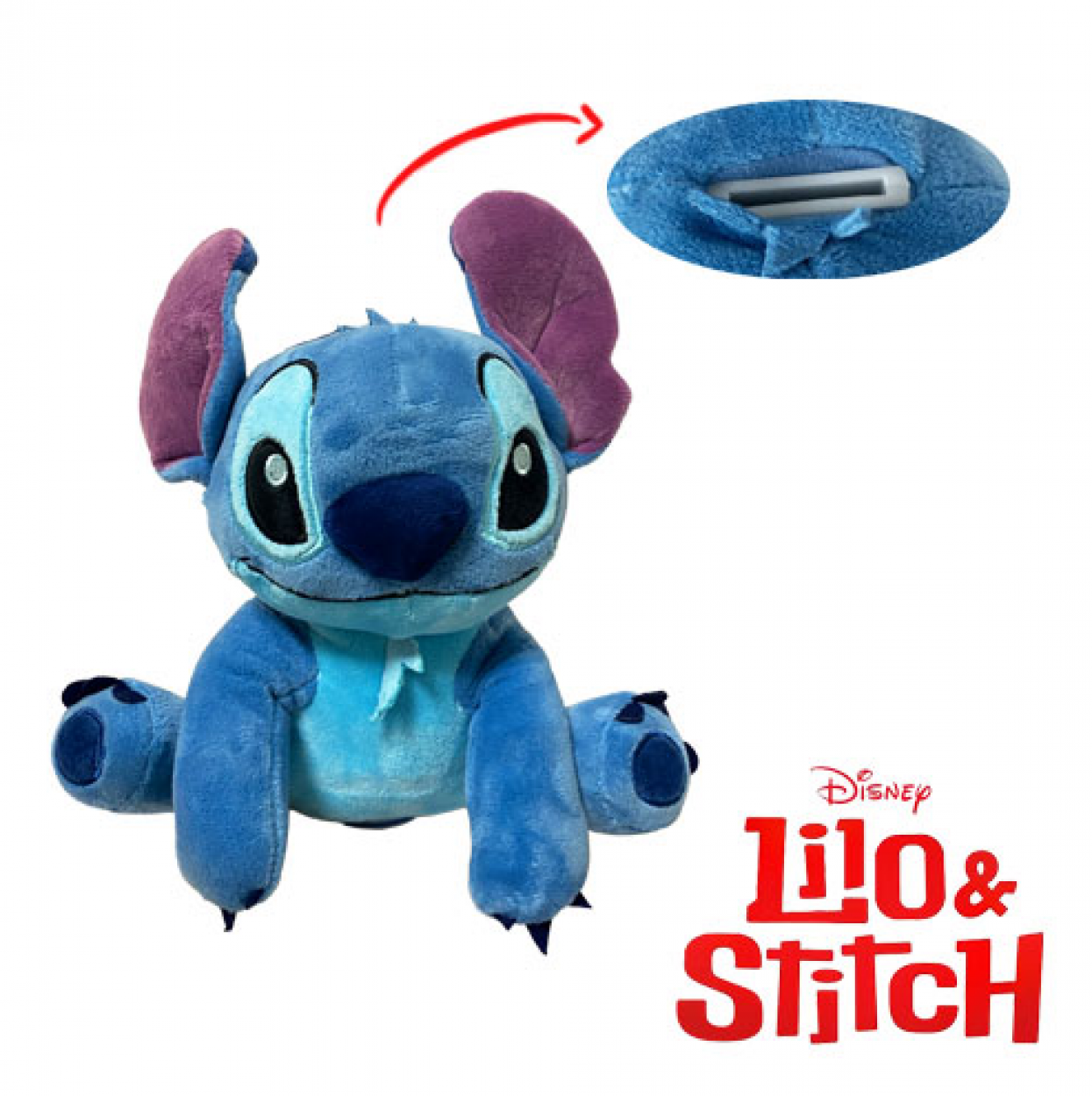 LIL36-5406 (MIS 3) STITCH CLASSICO SALVADANAIO PELUCHE 20cm 41115