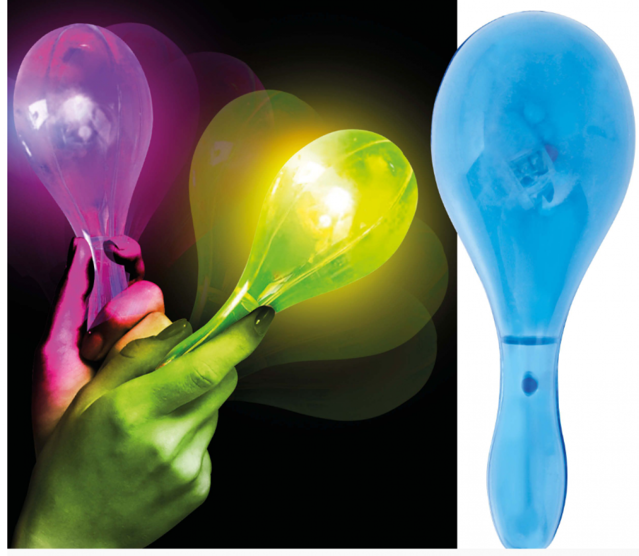 MARACAS CON LUCE 3 COLORI 15cm 27316 52833