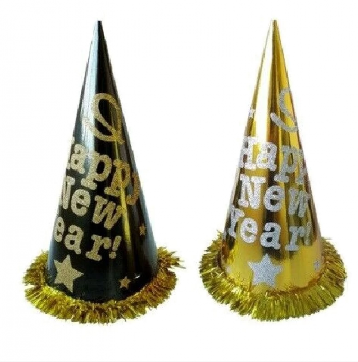 CAPPELLO CONO HAPPY NEW YEAR LARGE ORO/NERO 1543 40950