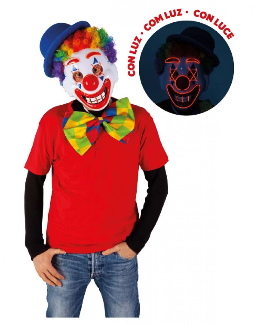 MASCHERA CLOWN FELICE CON LUXE GX S5175 40925