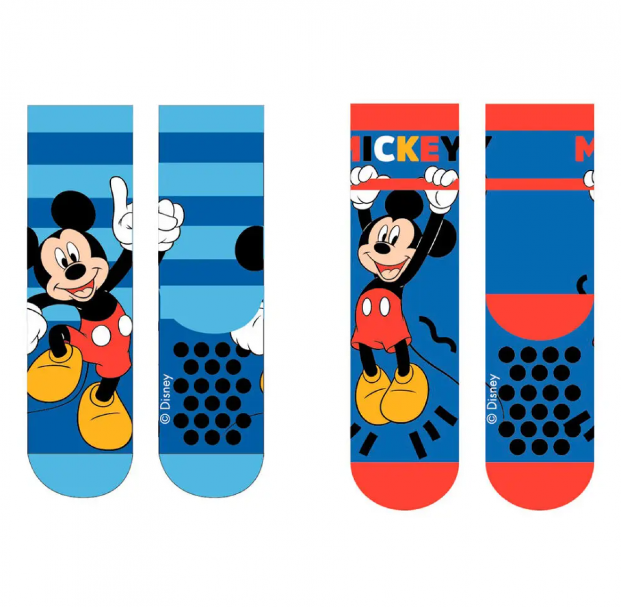 MIC23-2341 MICKEY ABS SOCKS BI PACK 55354