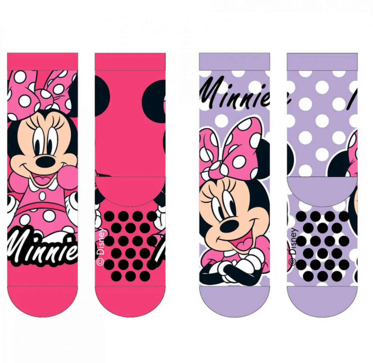 MIN23-1473 MINNIE ABS SOCKS BI PACK 55354