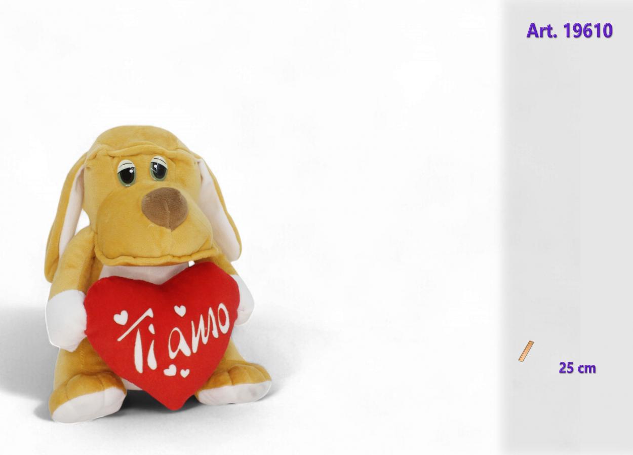 CANE PELUCHE CON CUORE 019610 52548