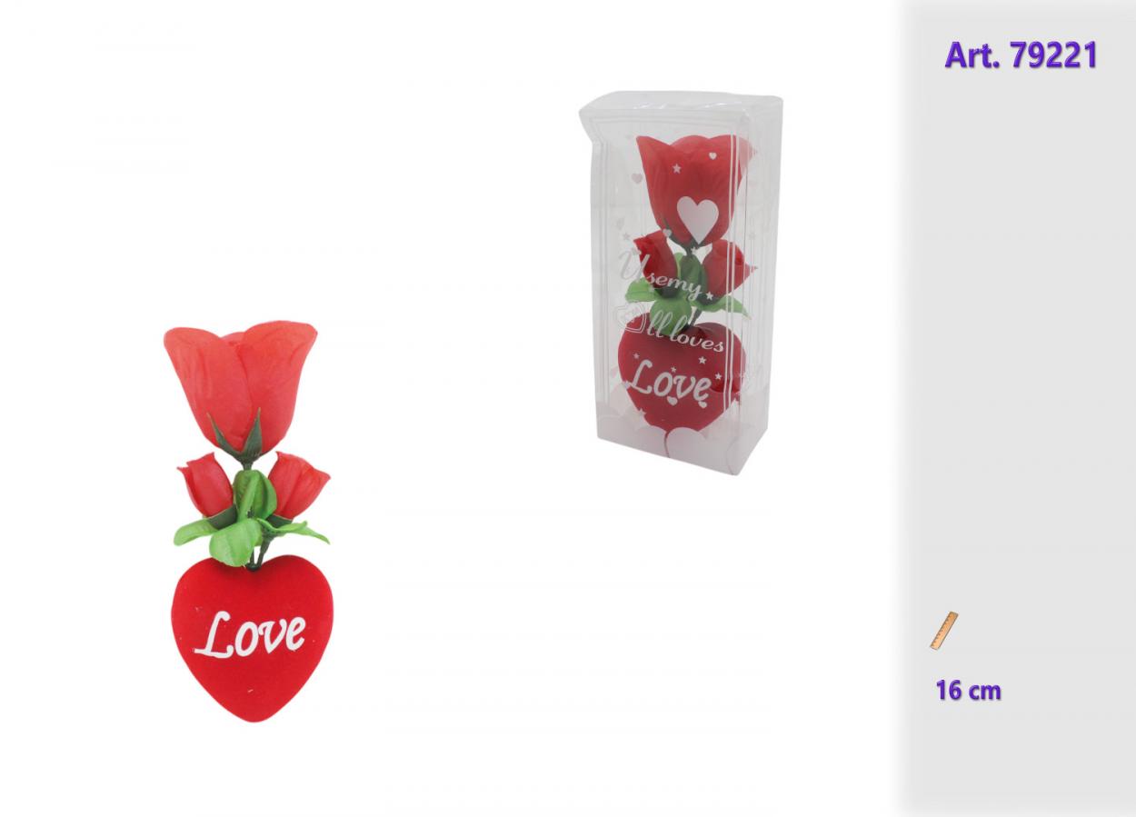 CUORE CON ROSE IN PVC BOX 979221 52548