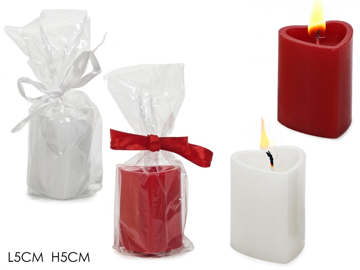 CANDELA CUORE 5x5cm 433340 40619